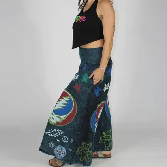 NWT Grateful Dead Pants w/ Stealies, Bolt, and Dancing Bears - Picture 3 of 6